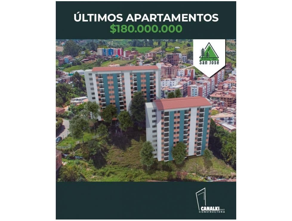 Apartamento en venta en Barrio San José, Marinilla – 42 m², 2 hab