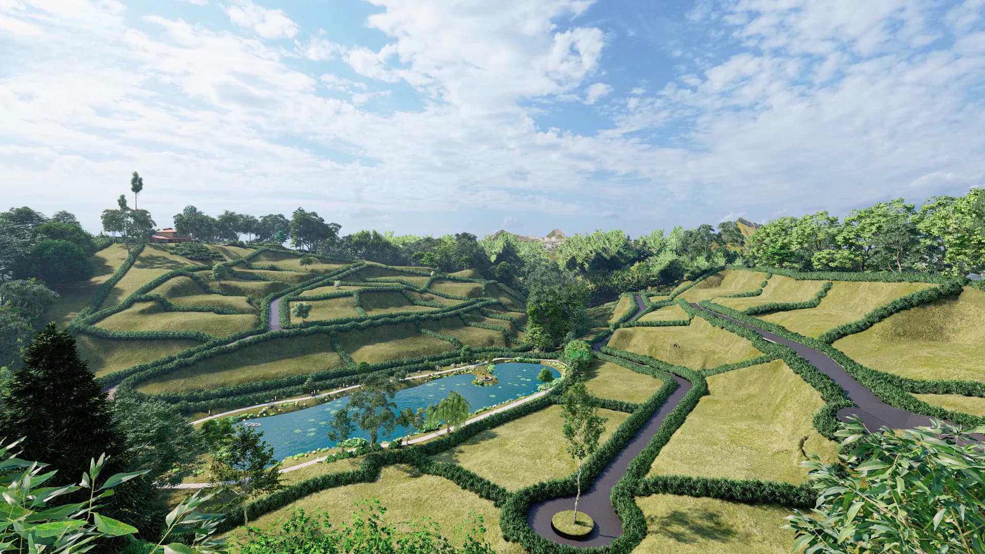 Aquaverde - Render senderos